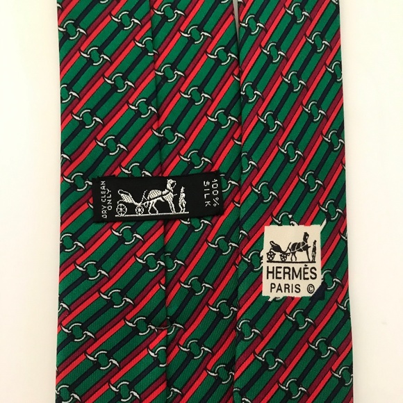 Vintage HERMÈS 100% Silk Tie - In EXCELLENT condition - Rare Pattern - Picture 2 of 4
